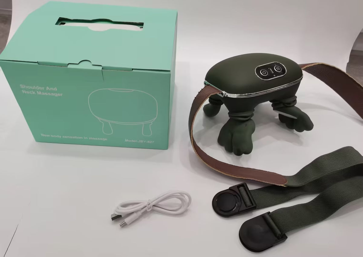 Electric Neck And Shoulder Muscle Massager Wireless Shoulder And Back Kneading Massage Shawl Neck Masajeador Relax Pain Relief